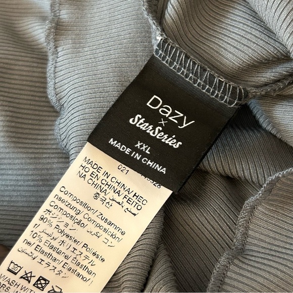 Dazy x StarSeries Gray Long Sleeve Button-Up Women's Top XXL - Picture 6 of 10